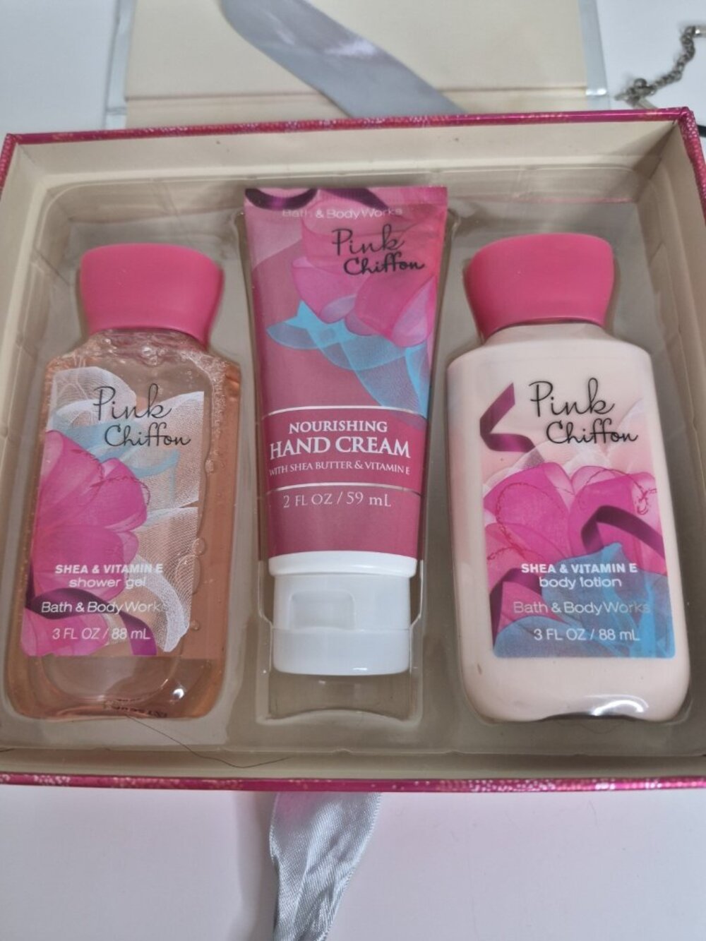 3 Bath & Body Works PINK CHIFFON: Shower Gel, Body Lotion , Hand Cream